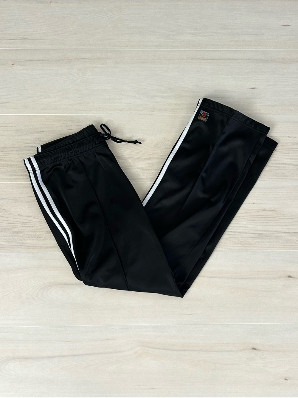 black and white big flirt track pants